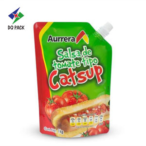 Bolsa con tapa lateral para salsa y ketchup